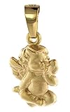 Der Gold-Anhänger Engel ist ein schönes Geschenk für Mädchen und Jungen zu Taufe, Firmung, Kommunion, Konfirmation, Geburtstag oder Weihnachten. Eine Kette bringt den Engel ideal zur Geltung