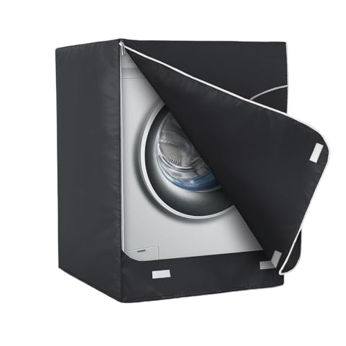 Cubierta para máquina de carga frontal, 69 x 84 x 99 cm, fundas para arandelas para exteriores, protección impermeable de 3 lados, tela Oxford, protección solar, protección contra el polvo