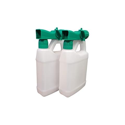 Multi-Use Lawn Hose-End Sprayer 32oz (Pack of 2) Empty Refillable Bottle (Natural, Clear), 30:1 Sprayer, Reusable - Best for Fertilizer, pesticides, herbicides, car wash and Any Other Outdoor Liquid Cover