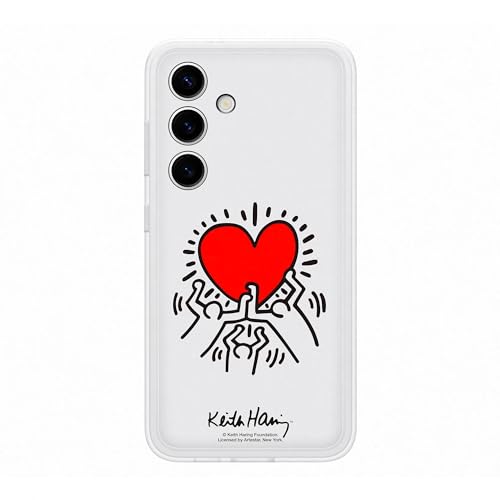 Samsung Flipsuit Case Cover Per Galaxy S24, Card Keith Haring Con Tecnlogia Nfc Inclusa, White