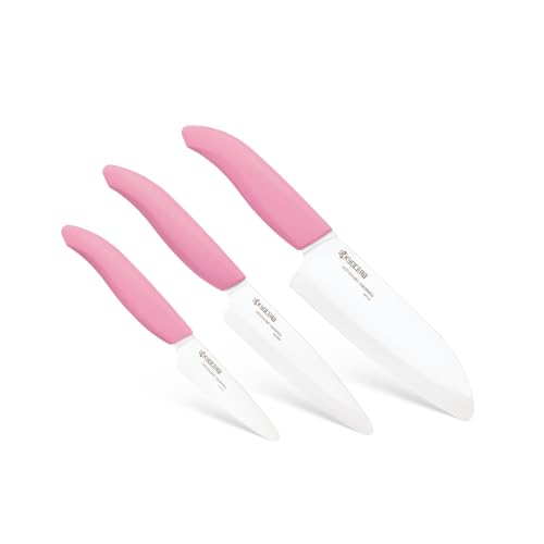 Kyocera FK-3PC-BKBK Ceramic Advanced Knife Set, 5.5" 4.5" 3", Black Handle With Black Blade Blade Sizes: 5.5", 4.5", 3" FK-3PC-SE