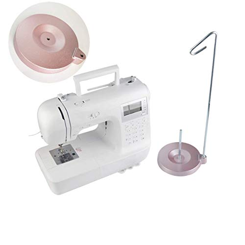 Honeysew Embroidex Adjustable Single Thread Spool Holder – Stand Alone Embroidery, Sewing Or Quilting Thread Holder Or Stand – Ensures Smoother Feed = Heavy Metal Base (Rose Gold) #TOP1