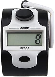 TopHomer Electronic Tally Counters, Manual Digital Counter with Finger Ring, Hand held Golf Clicker, Buddha Numbers Clicker (White)