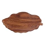  Cabilock Palettes en Bois Assiette a Fromage Plateau de Presentation Plat de Noix Plateaux en Bois pour la décoration Plateau en Forme de Feuilles de Bureau Plateau en Bois de Feuilles