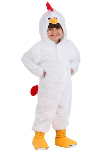 Disfraz Infantil Pollo Peludo con Capucha y Leggings miniatura 1