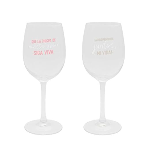Mr Wonderful Woa08920Es Set De 2 Copas De Vino Para Brindar (Y Lo Que Surja), Multicolor