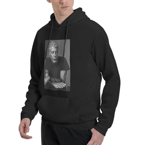 Anthony Music Bourdain Men's Casual Hoodie Pullover Hooded Long Sleeve Sweatshirt with Big Pockets3