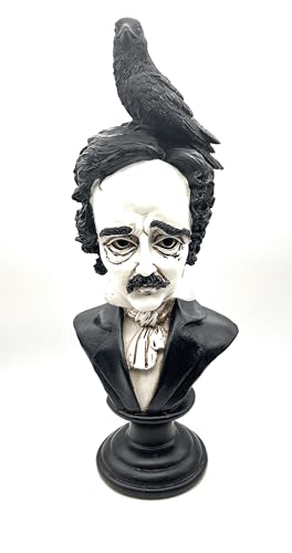 Estatua del busto de Edgar Allan Poe RUSTIX miniatura 1