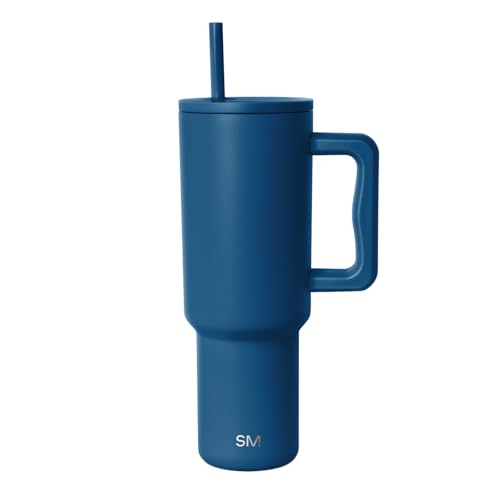 Image of Simple Modern 40 oz Trek Tumbler with Handle and Straw Lid | Cup Holder Friendly Insulated Stainless Steel Travel Mug | Slumberland