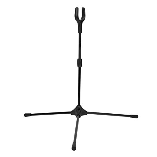 Vbestlife Soporte de Arco de Tiro con Arco, Soporte de Arco Recurvo Plegable Soporte de Arco Recto de Tiro con Arco para Caza Deportes Al Aire Libre(Negro)