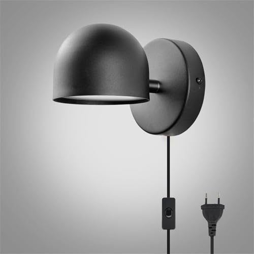 Lámpara de pared redonda con enchufe para iluminar esquinas oscuras sin hacer obras