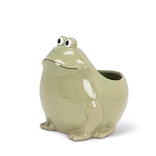 212 Main 6.5 in. Sitting Frog Planter Green - Large