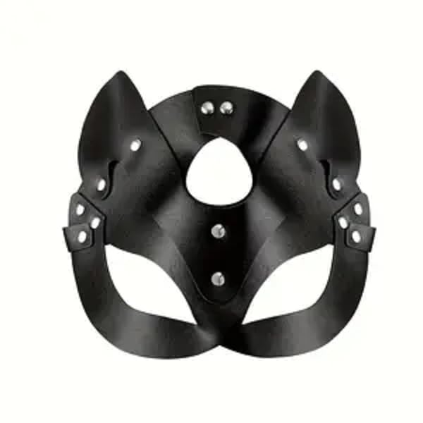 Generico Maschera gatto nera giochi di coppia e carnevale, pacco anonimo