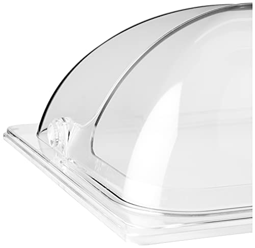 Winco Polycarbonate Dome Flip Cover, Full Size, Medium, Clear #TOP3