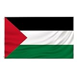 Palestinian flag 3x5 FT Palestine flag Polyester outdoor indoor Canvas Header and Double Stitched with two Brass Grommets