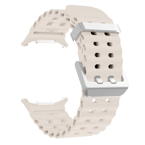 Bracelet en silicone marin pour Samsung Galaxy Watch Ultra 47mm sport bicolore design sans espace