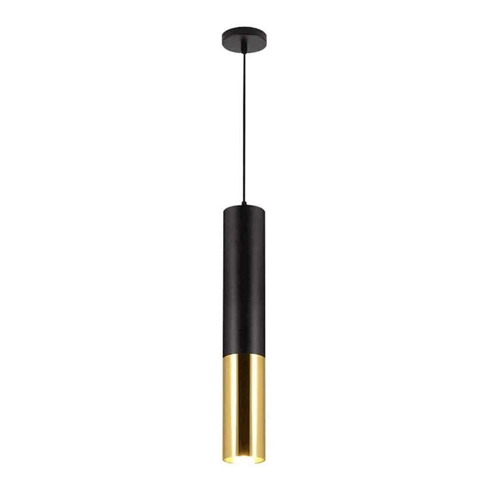Lampa wisząca LED Cylindryczne lampy sufitowe Klasyczna czerń i złoto Połącz długą rurkę Lampa wisząca Oprawa sufitowa do kuchni Wyspa Jadalnia Sypialnia Lampa cylindryczna Interesting