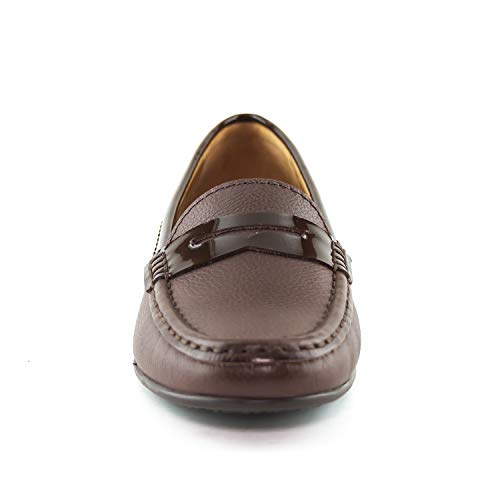 Image of Womens Casual Genuine Leather Comfortable Lightweight Driving Moaccasins Classic Fashion Penny Slip On Ladies Driving Loafer Flat Shoes
