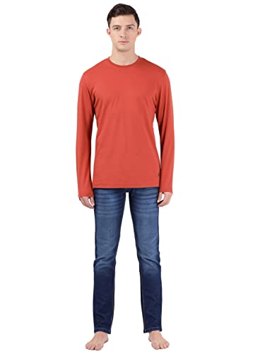 Image of Jockey AM95 Men's Super Combed Cotton Rich Solid Round Neck Full Sleeve T-Shirt