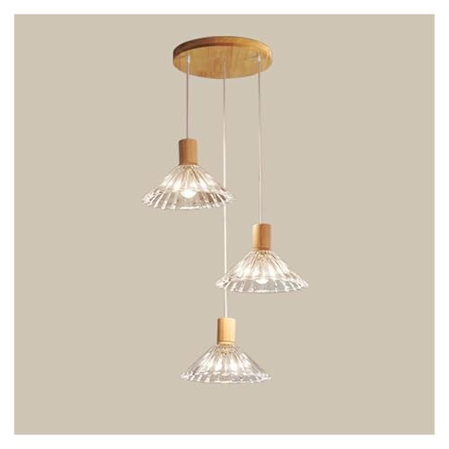 Suspension plafonnier suspendu en V luminaire verre rayé ajustable