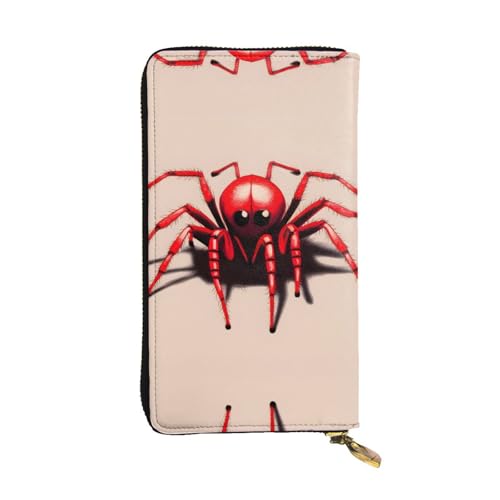 Portefeuille cuir araignée rouge résistant pour protéger vos cartes de crédit du chaos