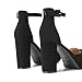 DREAM PAIRS Women's Platform Chunky High Heels Closed Toe Block Ankle Strap Dress Bridal Party Wedding Shoes,Size 6.5,Black-Nubuck,DWUMPU2534