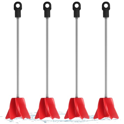 Loosh 4 Pcs 11 Inch Paint Stirrer for Drill, Paint Mixer Attachment, Helix Epoxy Mixer for Concrete Resin Silicone Stirrer Paddle Works with Most Drills