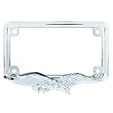 United Pacific 50118 Diecast Chrome Soaring Eagle Motorcyle License Plate Frame Holder, Detailed Des