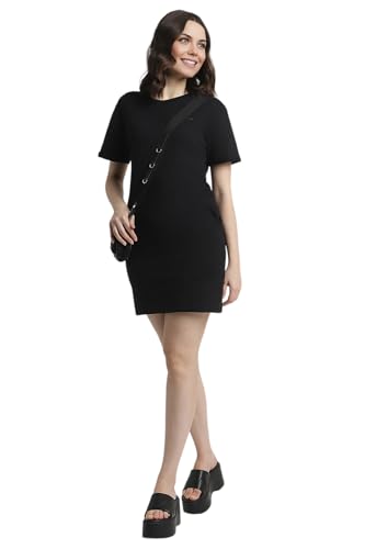 Image of Forever 21 Womens Solid T-Shirt Mini Dresses