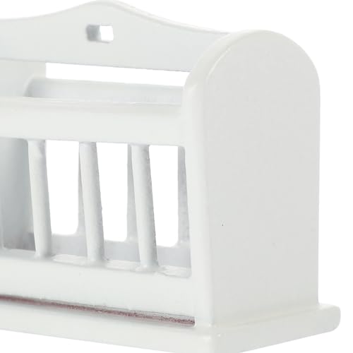 ibasenice 1/12 Cesta Em Miniatura Porta-Revistas Rack De Papel Para Revistas Prateleira De Jornal Mi