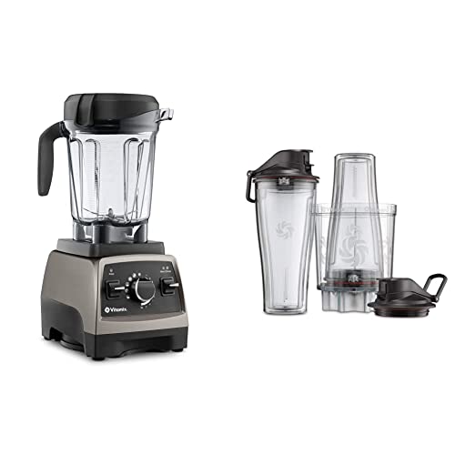 Vitamix Pro 750 Blender, Professional-Grade, 64 oz. Low-Profile Container, Pearl Grey & Personal Cup Adapter