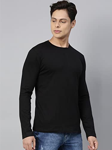 Image of London Crew Round Neck Full Sleeve Regular Fit Casual Cotton Plain Solid Tshirt for Men Full-Solid-23