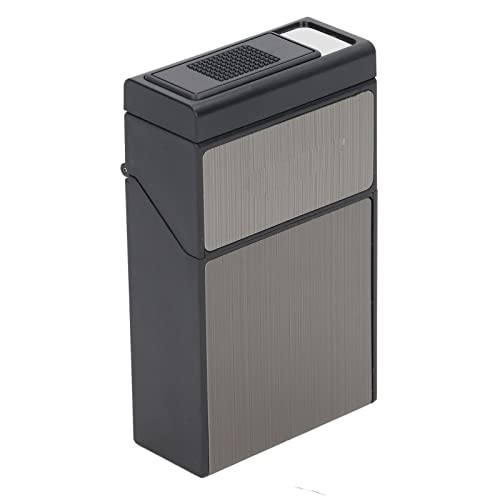 Rongm Zigarettenschachtelhalter, Zigarettenetui, feuchtigkeitsfest, Mini-Druckschutz für den täglichen Gebrauch für Damen und Herren schwarz gebürstet Cover