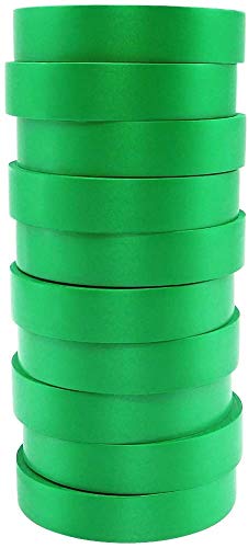ALBOYI 10 Green Electrical Tape, 15mm x 15m Self-Adhesive PVC Insulation Gaffer Tape for Cable Protection, Insulating and Repairing Wires