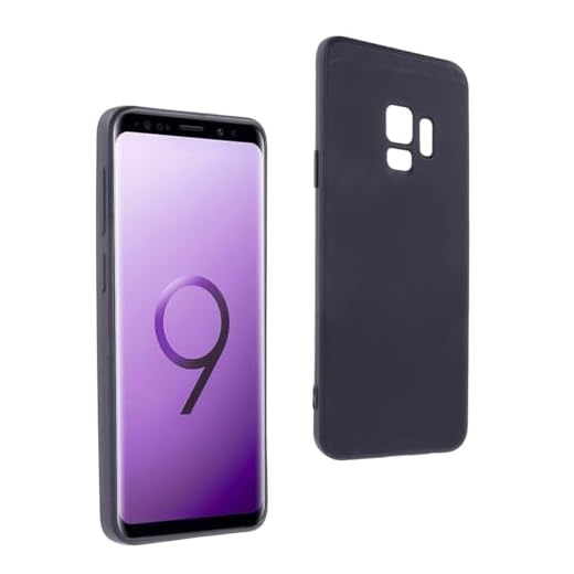 REY Cover in Gel TPU Nera per Samsung Galaxy S9, Ultra Sottile 0,33 mm, Morbido Flessibile, Custodia Silicone