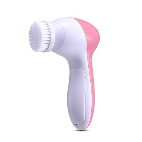 cepillo de limpieza facial eléctrico portátil para agua Densidad multiusos de cepillo de rostro con 5 cabezales de cepillo para una limpieza suave la profundidad limpiar la mitesser Eliminar la rose