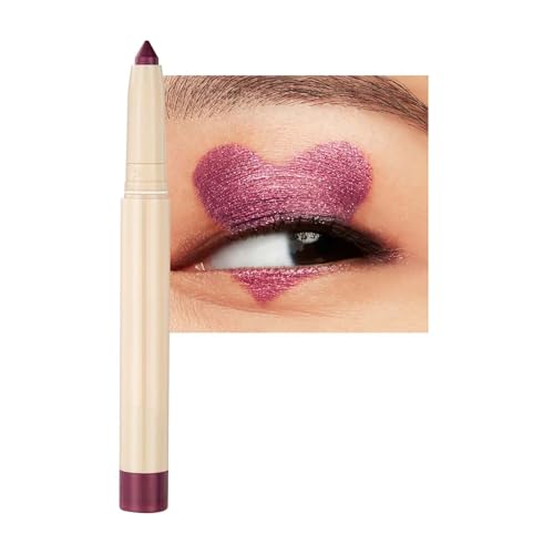 Image of Berry Purple Metallic Shimmer Eyeshadow Stick with Waterproof Cream Formula - Highly Pigmented, Long-Lasting Eye Pencil for Precise Application, Ideal for Party, Date, Photoshoot & Daily Wear Makeup