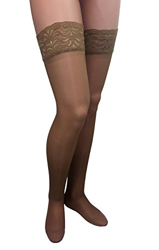 Image of ITA-MED Sheer Thigh Highs Compression (23,30 mmHg) H-80, Beige, X-Large, 3 Count