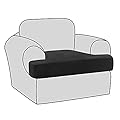 H.VERSAILTEX Stretch Velvet T Cushion Sofa Slipcovers Individually Sofa Cushion Covers Couch Seat Cushion Cover for Sofa Seat Cushion Cover Stay with Elastic Bands by 