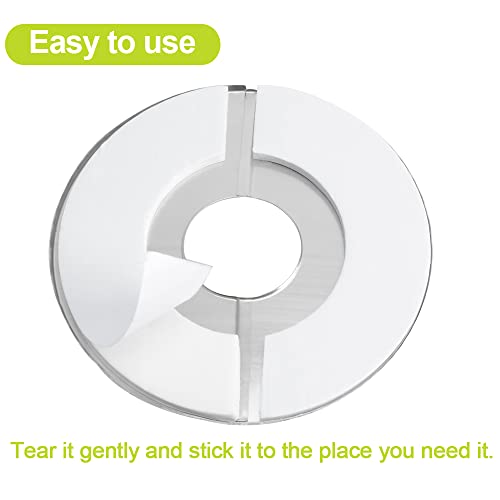 Escutcheon Plate,Mairuker Wall Split Flange,Stainless Steel Round Escutcheon Plate For Water Pipe Drain Line Cover 41Mm/1.61Inch Diameter Wall Pipe Cover Decoration (5 Pcs) #TOP5