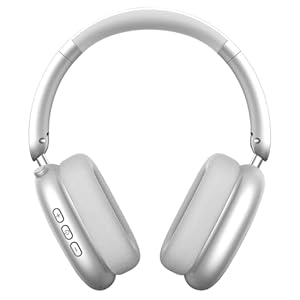 Wentronic Y01 Noise-Cancelling-Kopfhörer, Kabellose Over-Ear-Kopfhörer, Bluetooth 5.3, Hi-Res Sound, 48h Wiedergabe, faltbar, mit Mikrofon für iOS/Android/PC – Silber