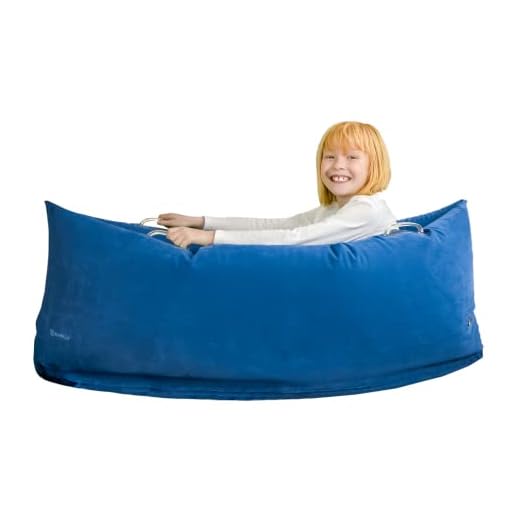 Harkla Hug (60 inches) - Inflatable Sensory Peapod for Children with Sensory Needs - Therapeutic Compression Sensory Chair for Ages 6 to 12 - Air Pump and Repair Kit Included