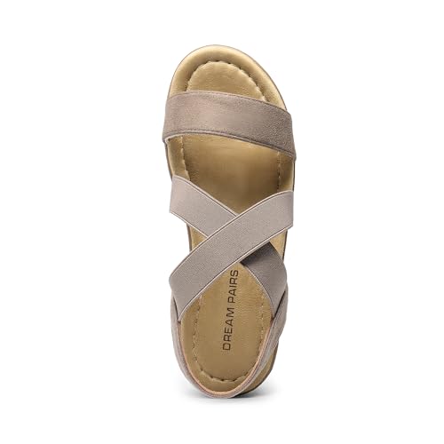Image of DREAM PAIRS Women's Ankle Strap Low Wedge Sandals