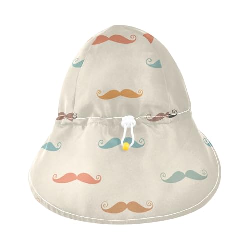 Unisex Baby Beach Hats Boy Beach Unique Girl UPF 50+ Protection Large Brim Beach Essentials Cartoon Mustaches3