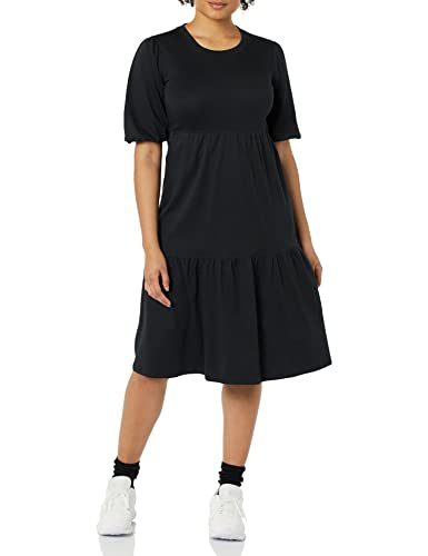 Amazon Aware Women's Organic Cotton Fit And Flare Dress (Available In Plus Size), Black, Large #TOP3