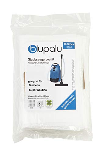 I Staubsaugerbeutel für Staubsauger Siemens Super XS Dino I 10 Stück I mit Feinstaubfilter