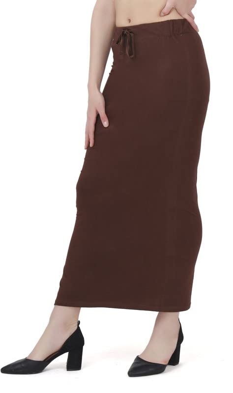 Image of Lycra Blend Cotton Saree Shapewear Petticoat for Women and Girls, Skirts Shapewear Dress for Saree