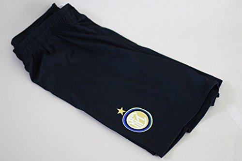 F.C.Internazionale Réplique du short officiel de l'Inter de Milan 2017/18, pour homme adulte et enfant, noir, taille S, Comme dans la photo, M