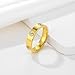 YCSLYW Ladies Stainless Steel Ring Love Friendship Ring Golden High Polishing, low allergy Wedding Jewelry Valentine's Day Birthday Gift, 5-10