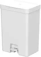Lixeira para cozinha dupla com pedal para coleta seletiva orgânico reciclável OU Trium 30 litros branca